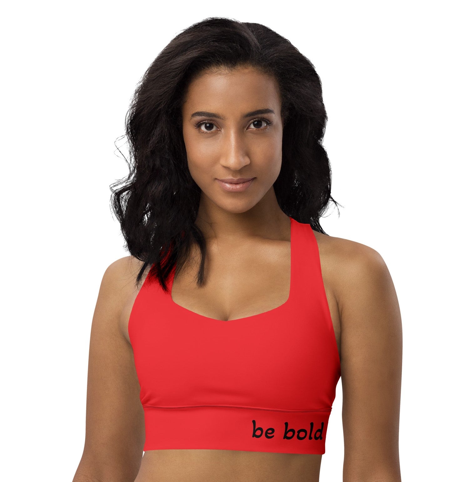 Be Bold Red Longline Sports Bra